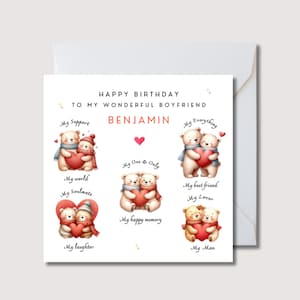 Biglietto di compleanno per fidanzato, biglietto di compleanno per fidanzato per lei, regalo di compleanno per fidanzata, regalo di compleanno per fidanzata, biglietto di compleanno per amanti WW801