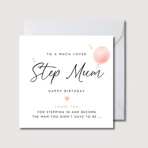 Biglietto di compleanno per matrigna, biglietto per matrigna, biglietto sentimentale per matrigna, biglietto con poesia per matrigna, biglietto di compleanno per mamma, biglietto per matrigna, WW0480