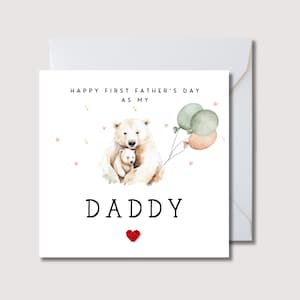 Première carte de fête des pères papa, carte de fête des pères coeur au crochet rouge, carte de fête des pères papa, grand-père, carte de fête des pères beau-père, W82Wi