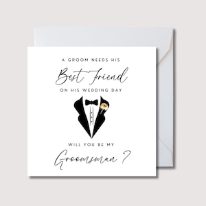 Tarjeta de propuesta de padrino de boda, ¿quieres ser mi padrino de boda? - Tarjetas de propuesta para la fiesta de bodas - Tarjeta de boda para el padrino de boda, WW0359