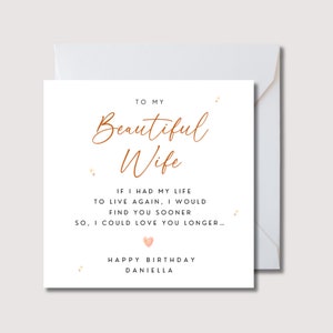 Cartão de aniversário da esposa, cartão de aniversário incrível da esposa, cartão de aniversário para ela, presentes de aniversário da esposa, presente de aniversário da esposa, cartão de aniversário da esposa, WW0516