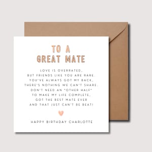 Beste Freundin Geburtstagskarte, Geburtstagskarte, Geburtstagsgeschenk für Freundin, Geburtstagsgeschenk, Freundin Karte, Beste Freundin, Geburtstagskarte, Beste Freundin, Geburtstagskarte, W0421