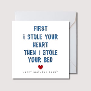 Tarjeta de cumpleaños para papá, tarjeta de cumpleaños divertida para papá, tarjeta de cumpleaños novedosa para papá, tarjeta de cumpleaños para papá, tarjeta de cumpleaños para papá con corazón de crochet, 773