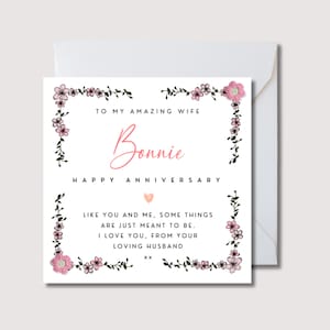 Gelukkige verjaardag voor vrouw kaart, gelukkige verjaardag kaart, handgemaakte bloem verjaardagskaart, huwelijksverjaardag, kaart voor vrouw, WW43500