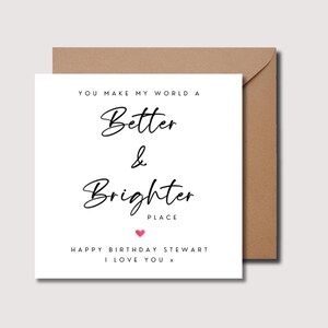 Carte d'anniversaire mari, carte d'anniversaire femme, carte mari, anniversaire petit ami, carte petite amie, carte ami, cartes d'anniversaire, WW0343