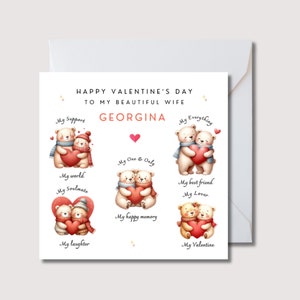 Cartão de dia dos namorados para esposa, cartão de dia dos namorados para esposa, cartão de dia dos namorados personalizado para esposa, cartão de esposa, presentes de dia dos namorados para esposa, cartão de esposa, WW0700