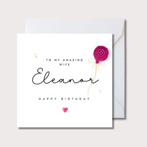 Cartão de aniversário para esposa, cartão de aniversário incrível para esposa, cartão de aniversário para esposa, presentes de aniversário para esposa, presentes para ela, cartão de aniversário para esposa, WW01111