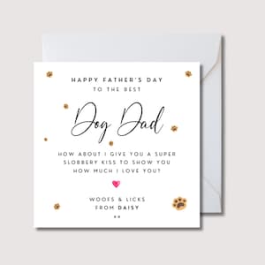 Hond vader vaderdagkaart, vaderdagkaart van de hond, hond vaderdagkaart, vaders cadeau van de honden, huisdier Vaderdagkaart, WO2727
