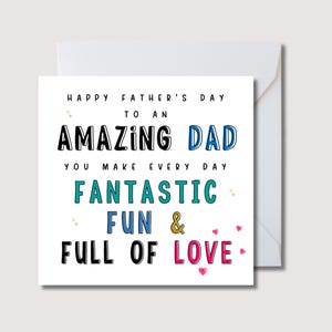 Vader vaderdagkaart, leuke en fantastische vader vaderdagkaart, sentimentele vaderkaart, leuke vader vaderdagkaart, liefdevolle vader kaart WO2222
