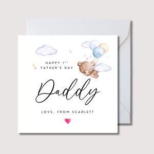 Première carte personnalisée papa pour la fête des pères, première carte papa pour la fête des pères, 1ère carte grand-père pour la fête des pères, 1ère carte grand-père pour la fête des pères, W992