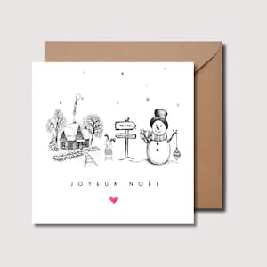 Joyeux Noël Christmas card, friend Christmas card, daughter Christmas card, son Christmas card, husband Christmas card, wife card WW0226