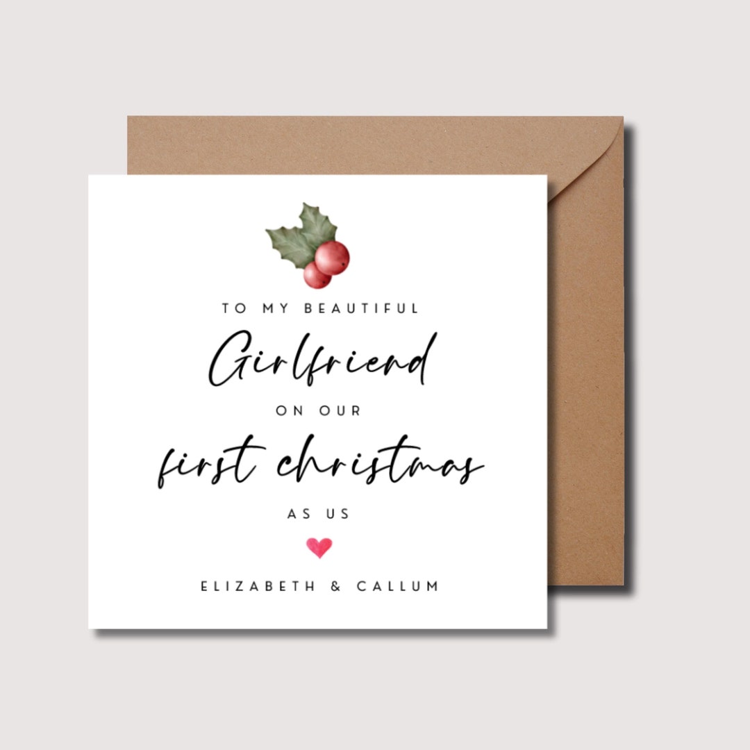 Girlfriend Christmas Card, Poem Christmas Card, Personalised Christmas ...
