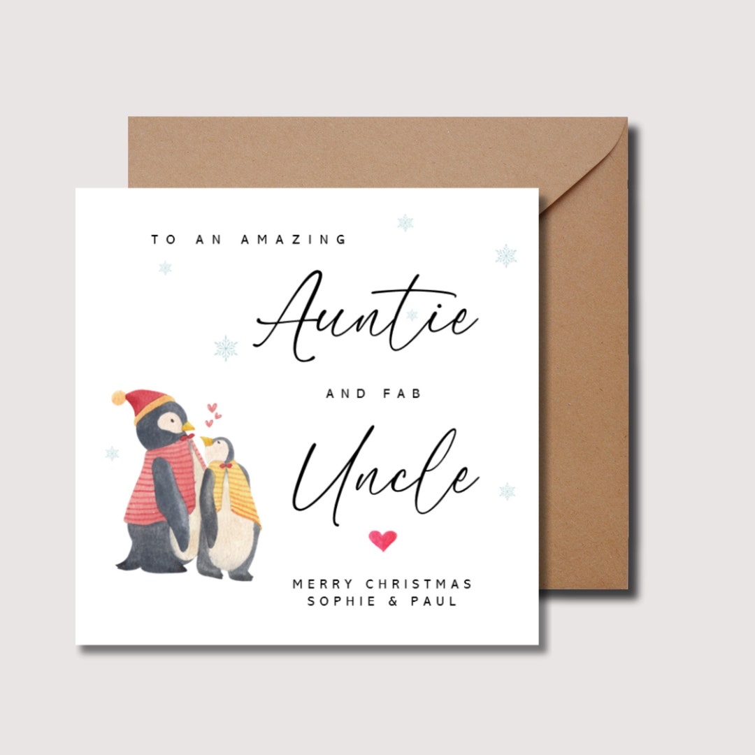 Weihnachtskarte „Great Auntie“ Von Olivia Samuel – Mit Weihnachtsbär, A5 Format, Inkl. Umschlag