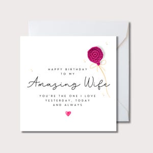 Cartão de aniversário para esposa, cartão de aniversário incrível para esposa, cartão de aniversário para esposa, presentes de aniversário para esposa, presentes para ela, cartão de aniversário para esposa, WW05160