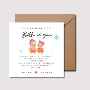 Carte de Noël pour couple, carte de Noël personnalisée pour mari et femme, carte de Noël pour mari, carte de Noël pour femme, carte de Noël pour partenaire, WW0423