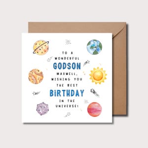 Peetzoonverjaardagskaart, gepersonaliseerde peetzoonkaart, speciale peetzoonverjaardagskaart, kaart voor peetzoonverjaardag, kaart voor hem, tienerkaart WO 30i