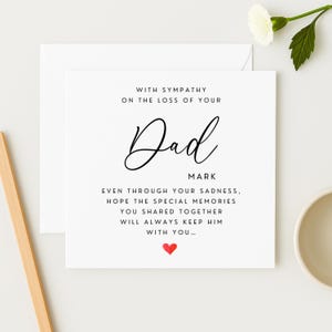Cartão de condolências para o pai: Cartão de condolências por luto, WW363