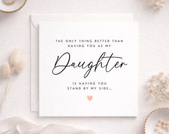 Daughter Maid of Honour Proposal Card: Wedding Card, W0753