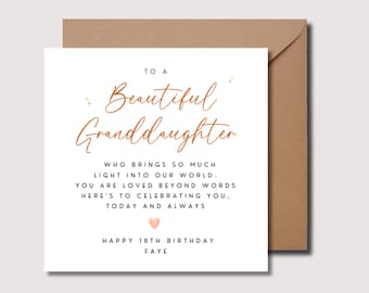 Personalized Granddaughter Birthday Card: Vibrant Balloons, FSC Card, WW0241