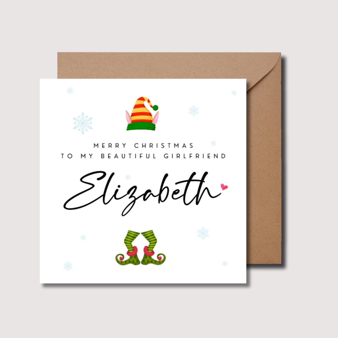 Girlfriend Christmas Card, Poem Christmas Card, Personalised Christmas ...