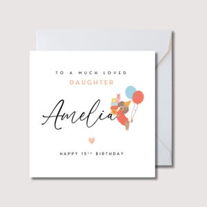 Carte d'anniversaire fille, carte d'anniversaire fille spéciale pour elle, cadeau d'anniversaire pour fille, cadeau d'anniversaire fille, de la part de maman et papa, WW0712