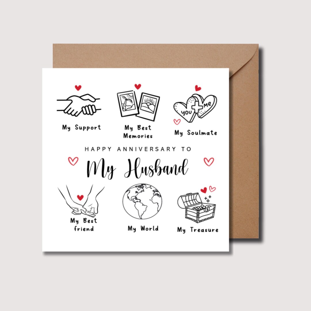 My Everything Anniversary Card, Card for Husband, Anniversary Card ...
