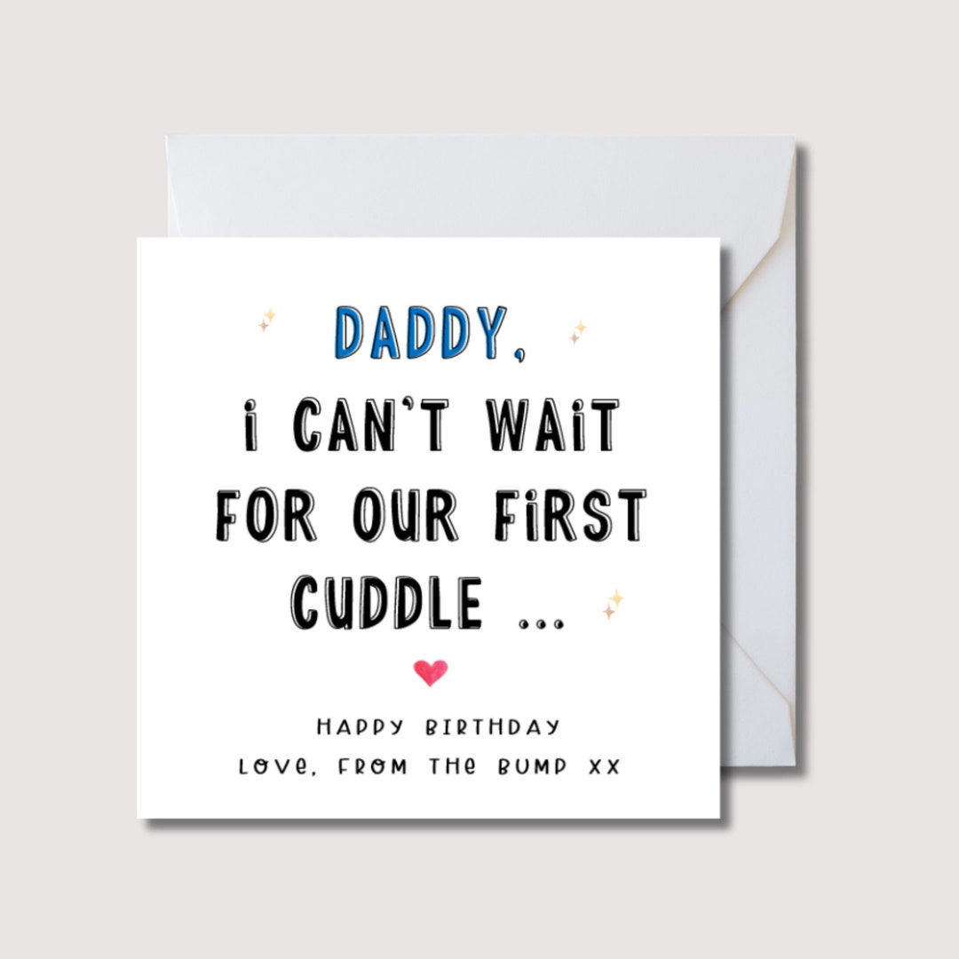 From the Bump Daddy Birthday Card, Daddy to Be Birthday Card, Daddy to