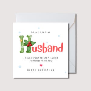 Cartão de Natal para marido, Cartão de Natal para marido, Cartão de Natal personalizado para marido, Cartão de Natal para marido, Cartão de Natal para marido, WW0499