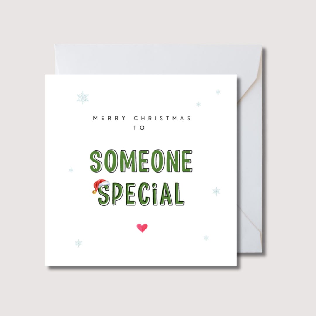 Christmas Card, Someone Special Xmas Card, Christmas Card, Husband