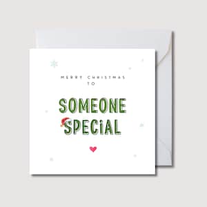Carte de Noël, carte de Noël de quelqu'un de spécial, carte de Noël, carte de Noël de mari, carte de femme, petite amie, carte de Noël de petit ami, WW0390