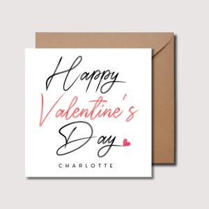 Valentinstagskarte, Valentinstagskarte, Valentinstagskarte für Mann und Frau, Valentinstagskarte für Freund und Freundin, personalisierte Karte, WW0417