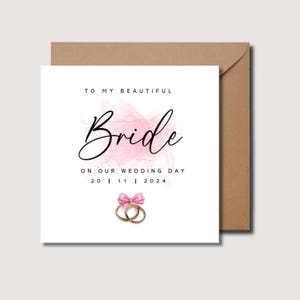 Für meine Braut am Hochzeitstag, Karte zum Hochzeitstag für die Braut, Karte vom Bräutigam, Karte für die Braut, Karte für die Hochzeit, Karte für die Braut, Karte für die Hochzeit, WW0014