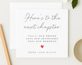 Good Luck New Adventure Card: Next Chapter, New Beginnings, WW1788