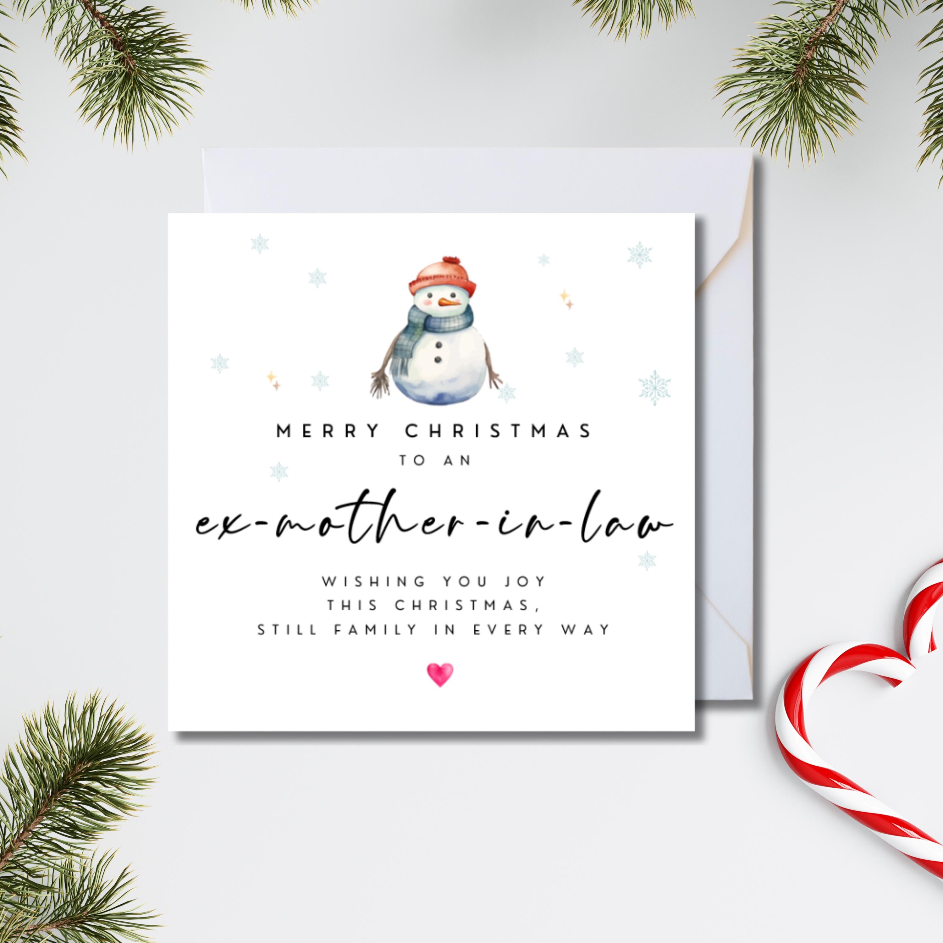 Sentimental Christmas Card for Ex-mother-in-law: Festive Appreciation - Etsy, image size:3000x3000