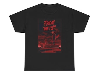 Friday the 13th Unisex Tee, Horror Movie Shirt, Scary Film Fan Gift, Creepy Graphic Tshirt, Halloween Clothing, Spooky Movie Lover Top