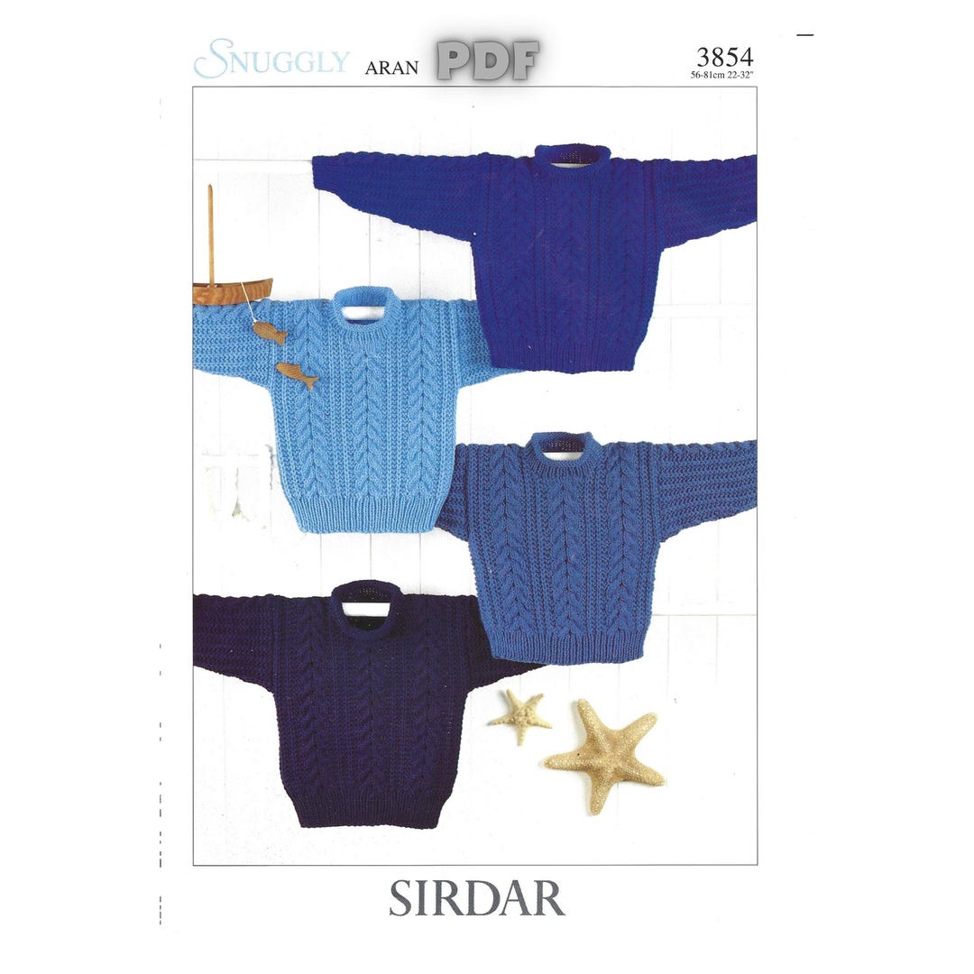 Aran Knitting Pattern PDF | Children's Cable Knit Sweater Jumper ...
