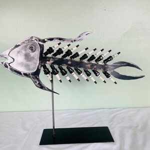 art made from fish hook Fish Hook Sculpture
