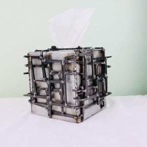 mid century inspired hand made tissue box cover