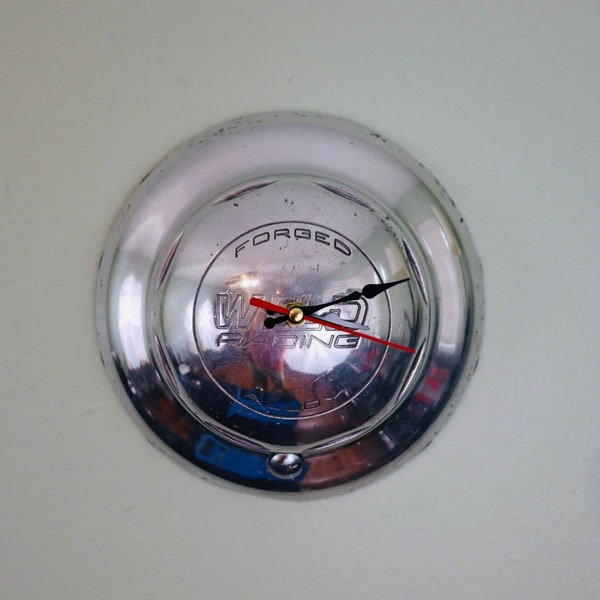 Vintage Weld Racing hub cap clock.