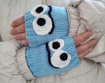 Cookie Monster İnspired Kids and Adults Customizable Gloves