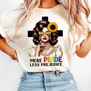 More Pride Less Prejudice Shirt, LGBTQ Shirt, Proud Ally Shirt, Pride Month Shirt, LGBTQ Sweatshirt, LGBTQ Gift, Pride Parade, Lesbian Shirt