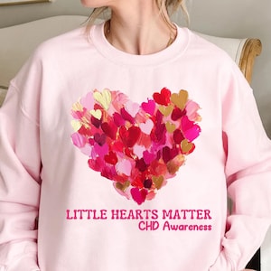 CHD Awareness Sweatshirt: Anatomical Heart, Heart Disease Month Tee