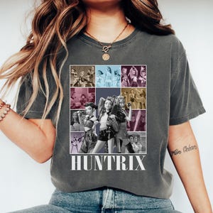 Comfort Color Kpop Demon Hunters Shirt, Huntrix Girl T-Shirt, Kpop idol group Shirt, Mira, Rumi, Joey Shirt, Gift for Huntrix fan Shirt