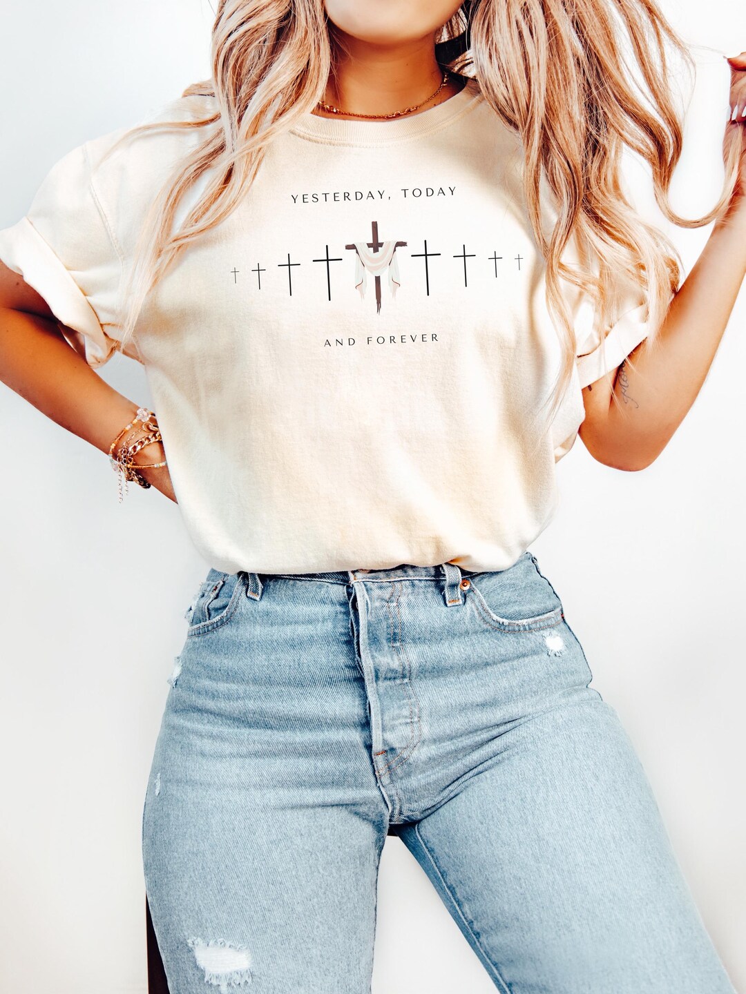 Faith Cross Bible Verse T-shirt, Christian Scripture Design for Women ...