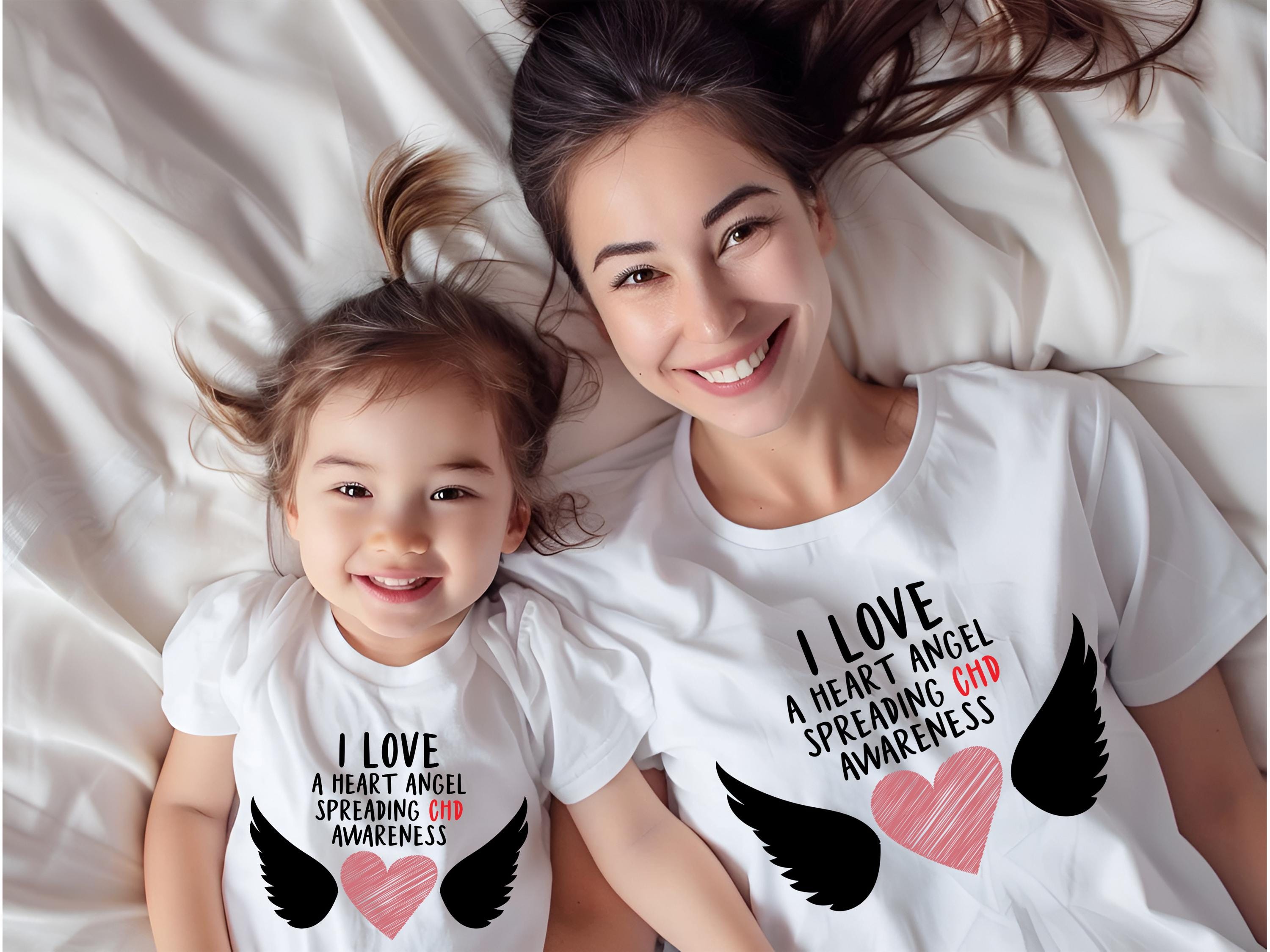 CHD Awareness Mommy and Me Shirts- Heart Warrior Shirts-Heartiversary Tee-Sweatshirt for CHD-Onesie for Congenital Heart Defect Sweatshirt