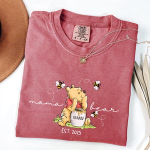 Custom Mama Bear Comfort Colors Shirt: Winnie the Pooh Inspired