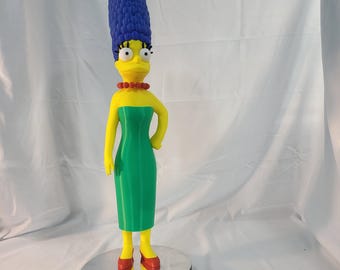 24" Marge Simpson 3D Printed Statue – Full Color Display Figure