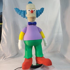 28&quot; Krusty the Clown 3D Printed Figure – Giant Simpsons Collectible