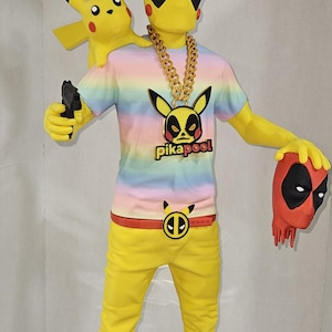 33&quot; Pikapool Figure – 3D-Printed Pikachu Deadpool Mashup, Geek Decor