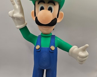 3d Printed 17 inch Large Luigi Mario fanart
